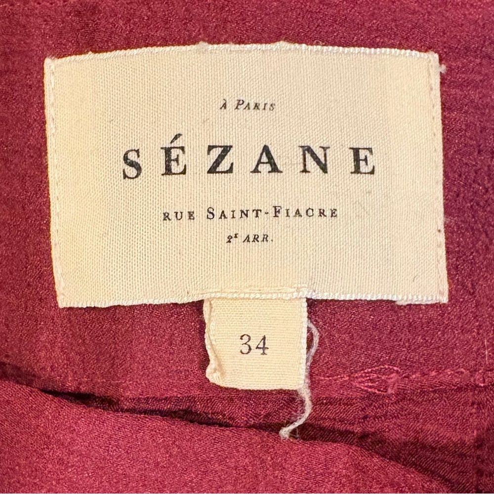 Sezane Dino Midi Skirt Burgundy 2 - Picture 5 of 5